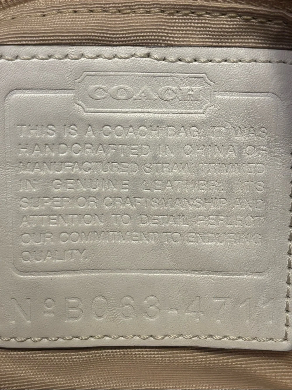Coach Soho Angora Straw Hobo 4711 Cream White Braided Leather Y2K EUC